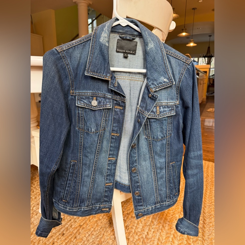 Banana Republic Dark Blue Denim Jean Jacket